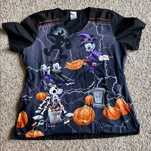 Disney Halloween Scrub Top